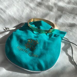 Rustic Cuff Gold Inspirational Bracelet